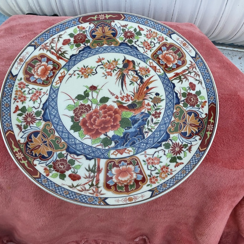 Floral and Bird Decorative Plate